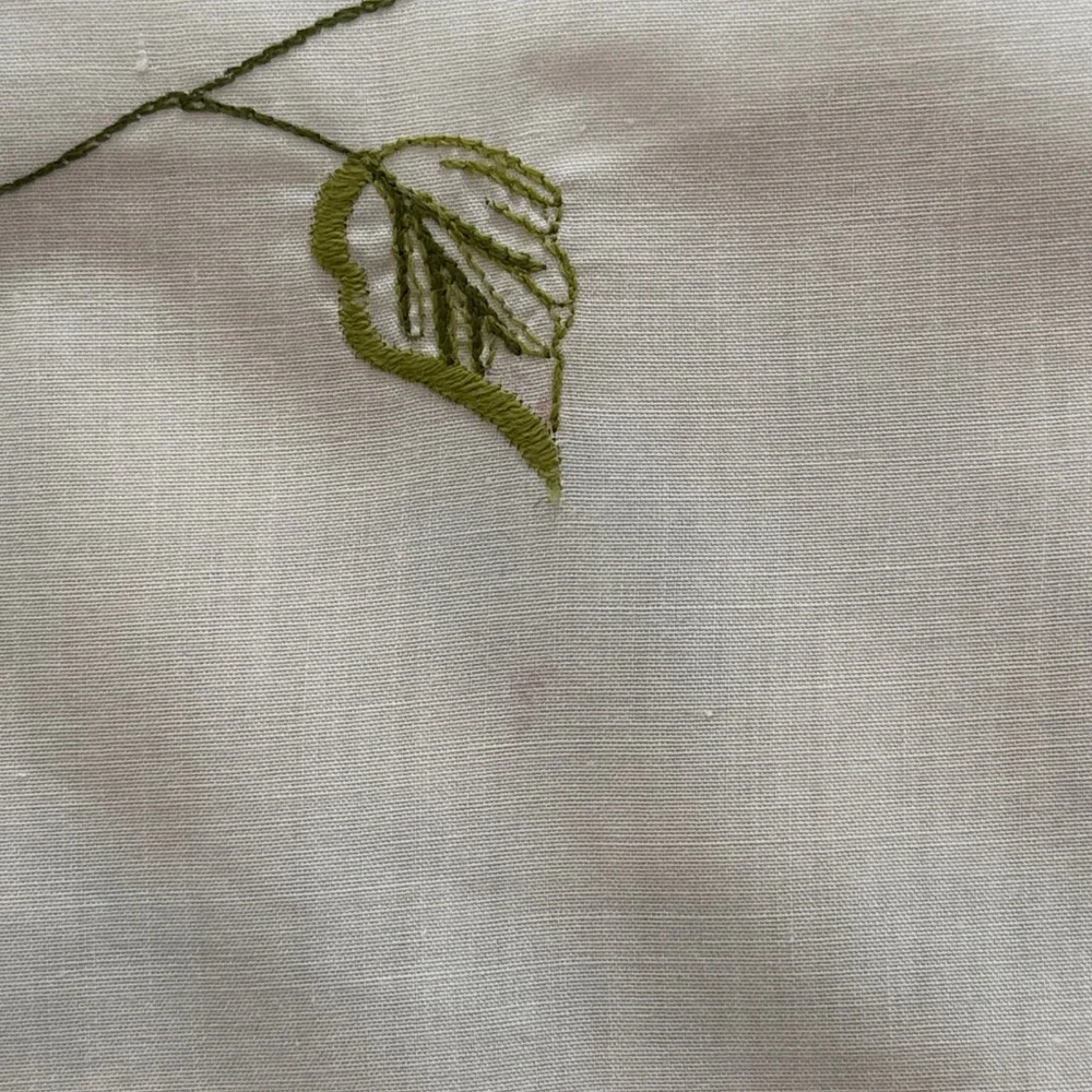 NEW ~ Embroidered Apples & Strawberries White Kitchen Curtain Tiers 60” x 24” - Picture 13 of 14